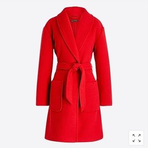 J.Crew Factory Wool Blend Wrap Coat Size L